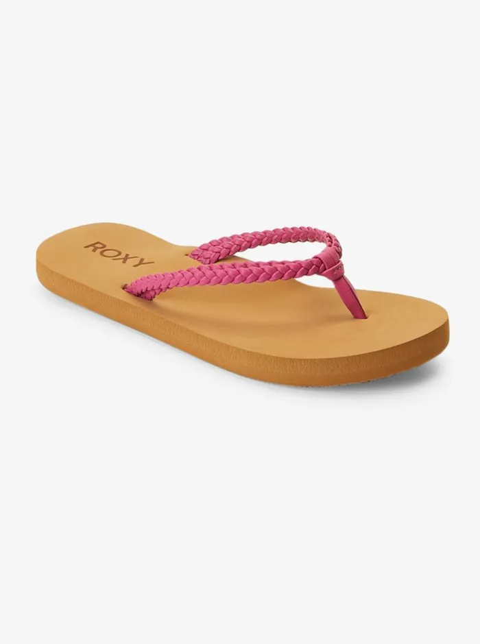 Roxy Shoes and Sandals Girl039s 416 Costas FlipFlops Raspberry 8211 Kids
