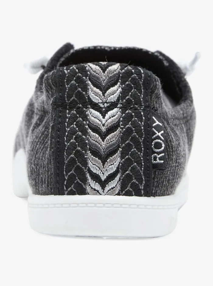 Roxy Sneakers Bayshore Shoes Black Marl 8211 Women Roxy Sneakers Bayshore Shoes Black Marl 8211 Women