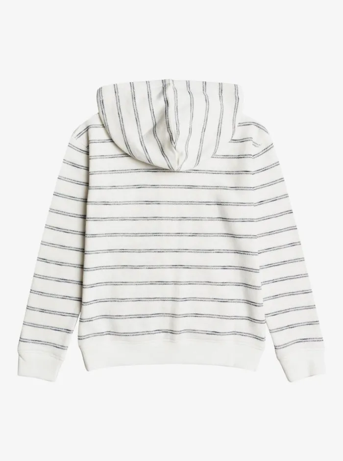 Roxy Sweatshirts and Hoodies Girl039s 416 Perfect Wave Striped ZipUp Hoodie Snow White Horiz Will Stripes 8211 Kids