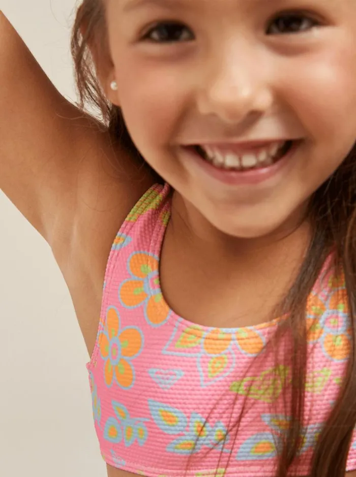 Roxy Swim Girl039s 27 Beach Day Together Two Piece Bralette Bikini Set Sachet Pink Beachy Bebe 8211 Kids