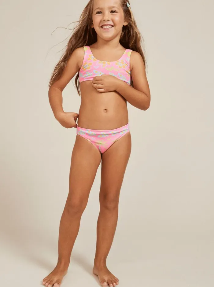 Roxy Swim Girl039s 27 Beach Day Together Two Piece Bralette Bikini Set Sachet Pink Beachy Bebe 8211 Kids