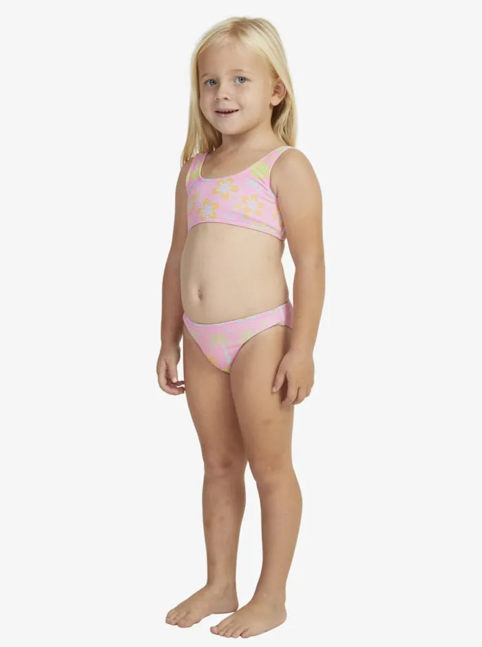 Roxy Swim Girl039s 27 Beach Day Together Two Piece Bralette Bikini Set Sachet Pink Beachy Bebe 8211 Kids