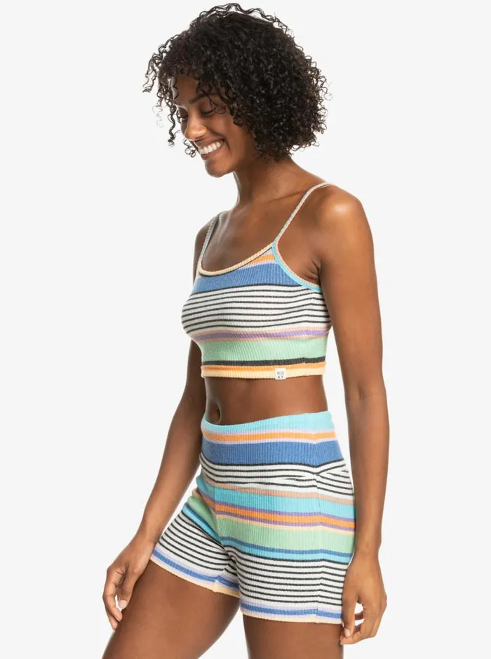 Roxy Tees and Tanks Best Time Of Day Rib Knit Top Anthracite Good Vibration 8211 Women