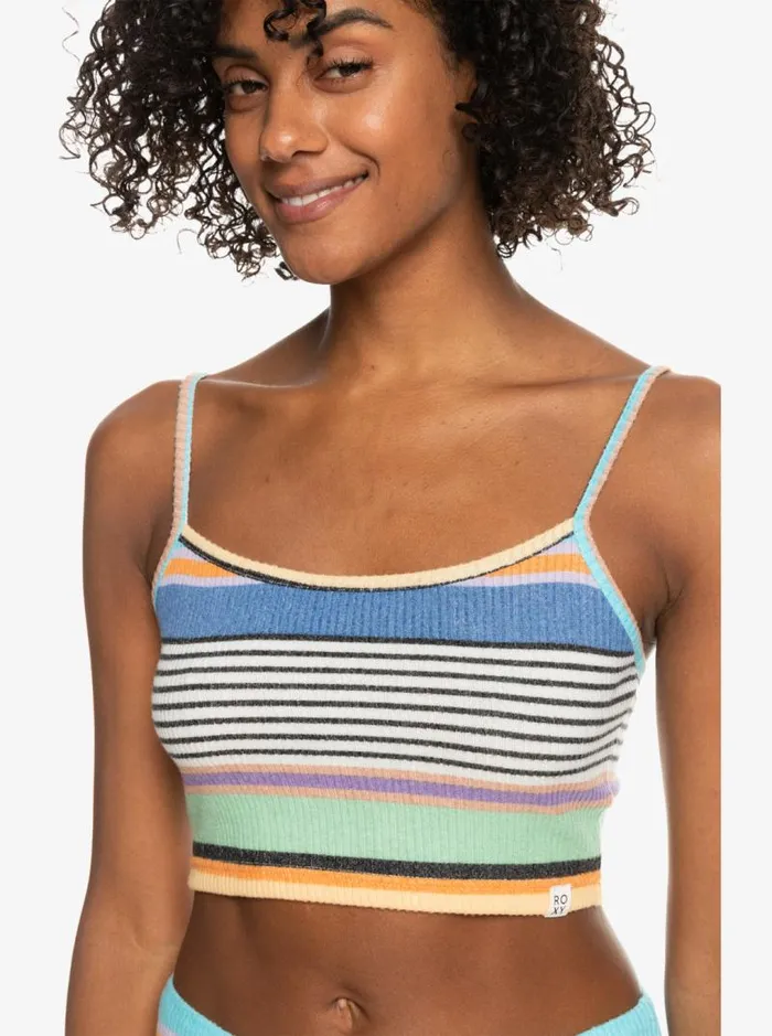 Roxy Tees and Tanks Best Time Of Day Rib Knit Top Anthracite Good Vibration 8211 Women