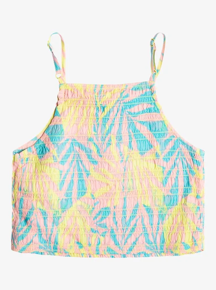Roxy Tops Girl039s 416 Put It In A Love Song Strappy Crop Top For Girls Daiquiri Green All Palmed O Rg 8211 Kids