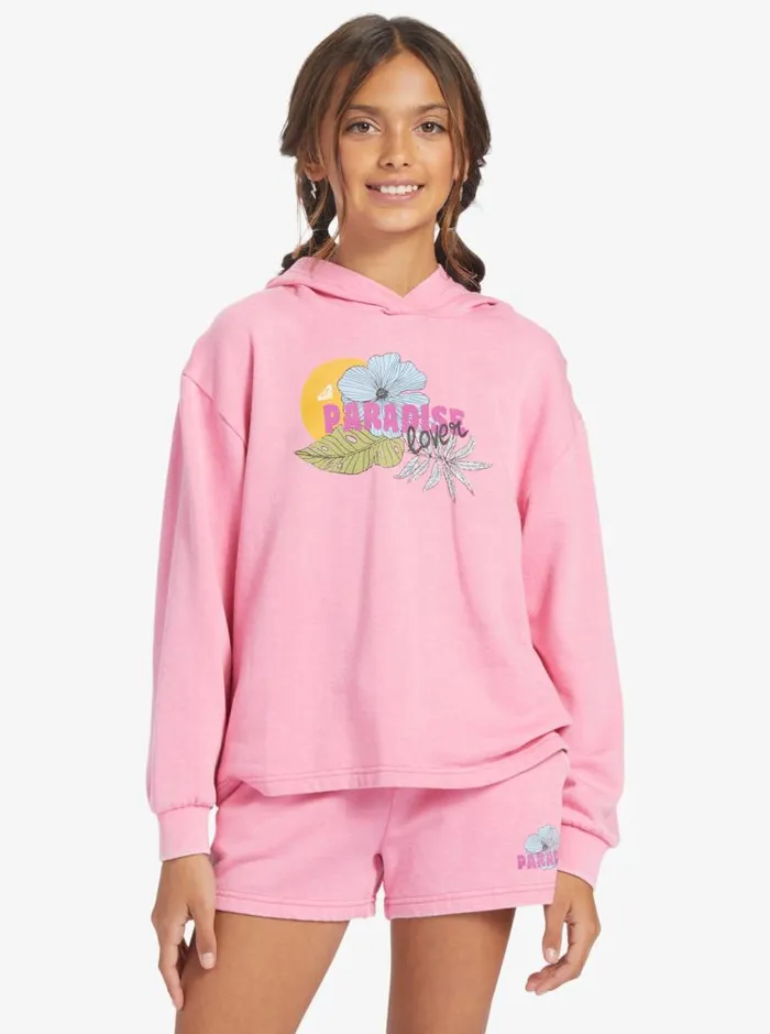 Roxy Tops Girl039s 416 Sun My Sweet Sun B Oversized Hoodie Sachet Pink 8211 Kids