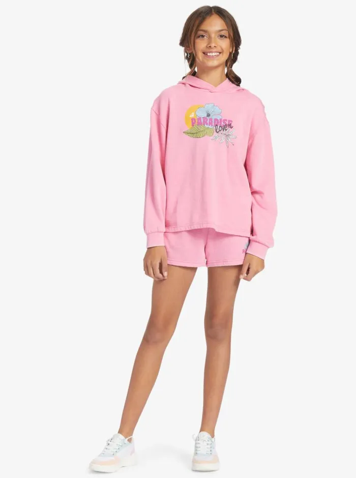 Roxy Tops Girl039s 416 Sun My Sweet Sun B Oversized Hoodie Sachet Pink 8211 Kids