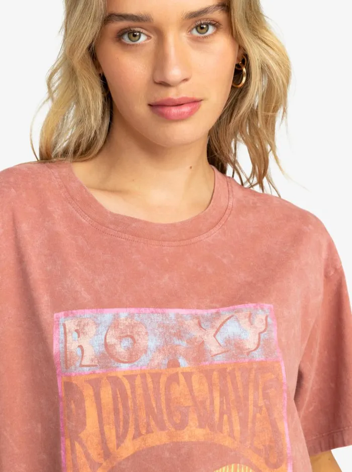 Roxy Tops Girl Need Love B Oversized TShirt Cedar Wood 8211 Women