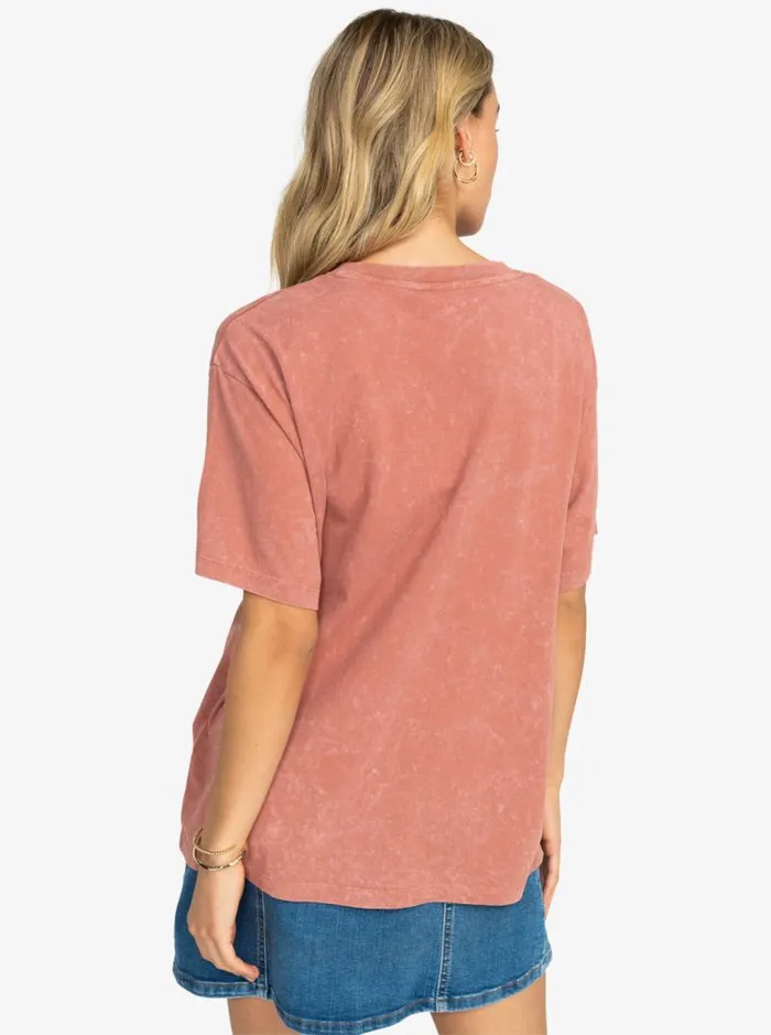 Roxy Tops Girl Need Love B Oversized TShirt Cedar Wood 8211 Women