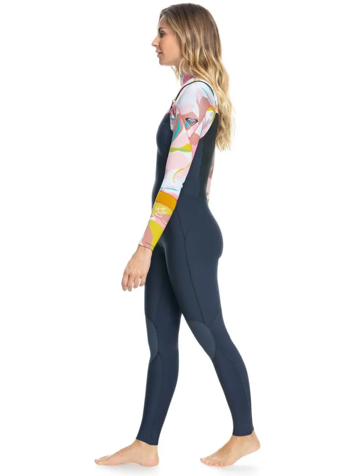 Roxy Wetsuits 32mm Syncro 8211 Chest Zip Wetsuit For Women Jet Grycoral Flmetemple Gold 8211 Women