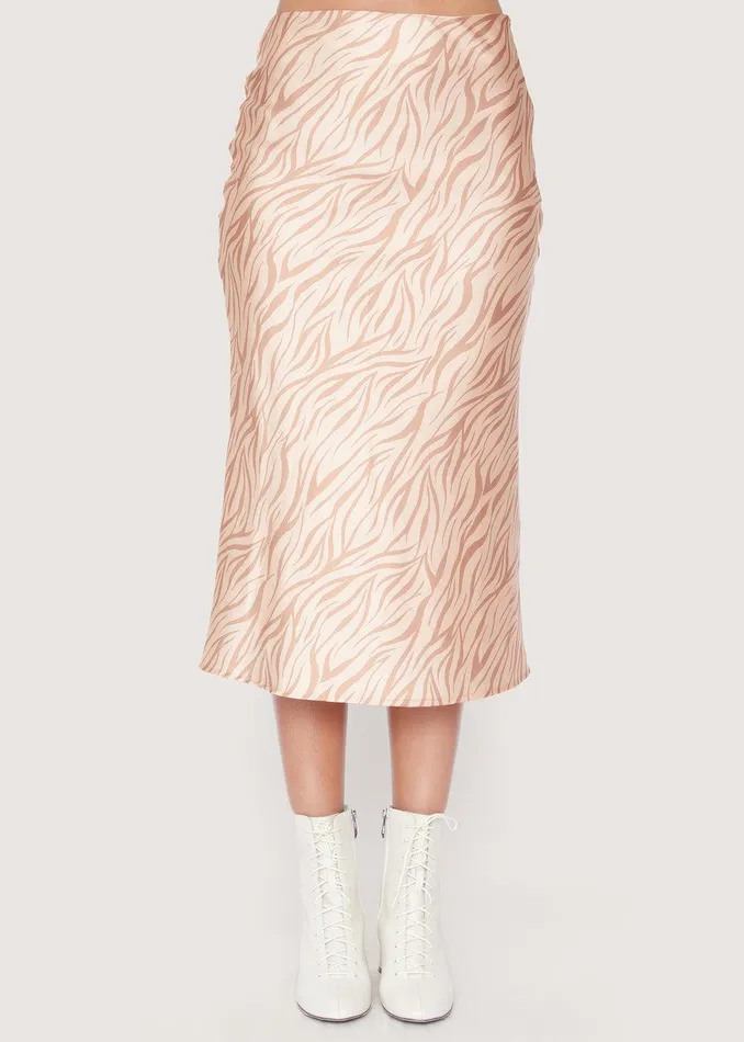 Run Wild Midi Skirt Neutralzebra Women Lost Wander Skirts