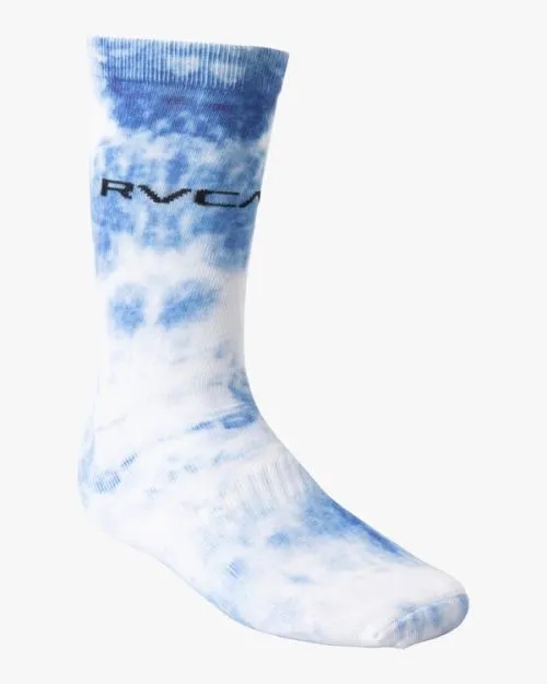 Rvca 2 Pack TieDye Crew Socks Blue SportMen Other Accessories