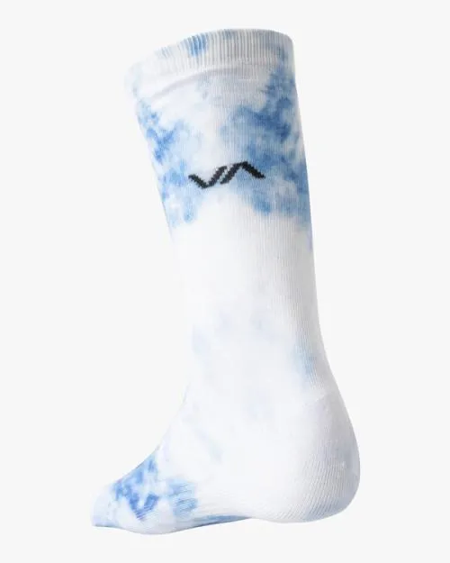 Rvca 2 Pack TieDye Crew Socks Blue SportMen Other Accessories