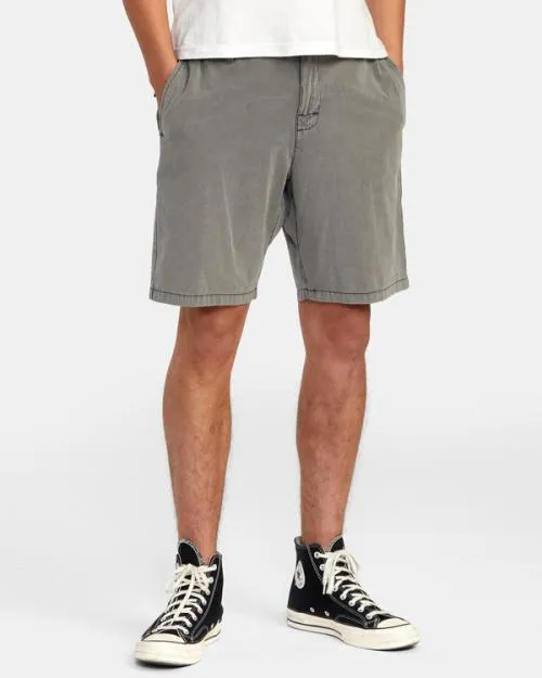 Rvca All Time Coastal Rinsed Hybrid 19034 Shorts Pirate Black Men Shorts and Hybrids