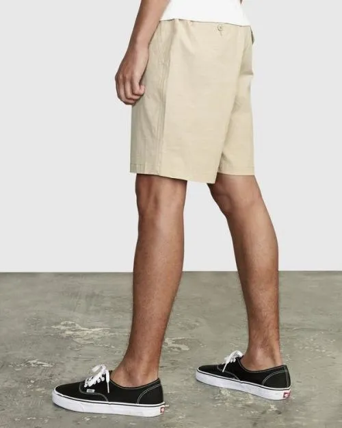Rvca All Time Solid Coastal Hybrid Shorts 19 Khaki Men Shorts and Hybrids