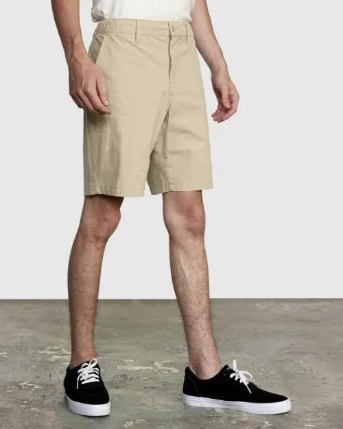 Rvca All Time Solid Coastal Hybrid Shorts 19 Khaki Men Shorts and Hybrids