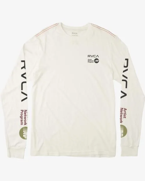 Rvca ANP Long Sleeve TShirt Antique White Men Tees and Tanks