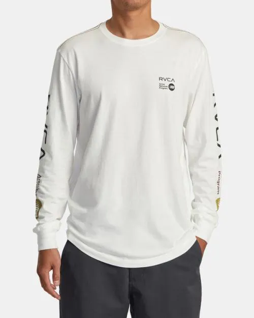 Rvca ANP Long Sleeve TShirt Antique White Men Tees and Tanks