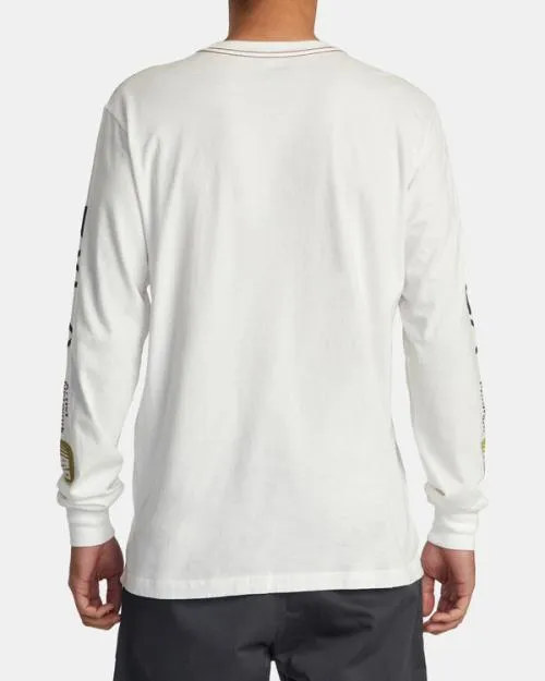 Rvca ANP Long Sleeve TShirt Antique White Men Tees and Tanks