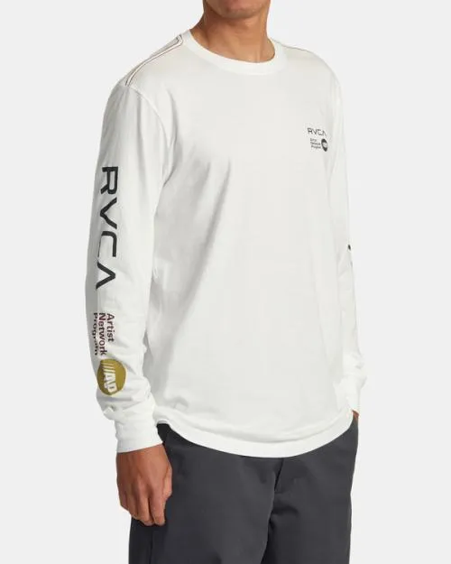 Rvca ANP Long Sleeve TShirt Antique White Men Tees and Tanks