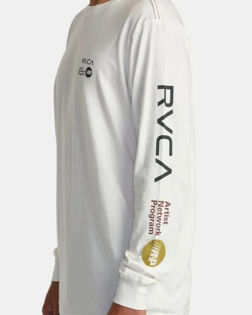 Rvca ANP Long Sleeve TShirt Antique White Men Tees and Tanks