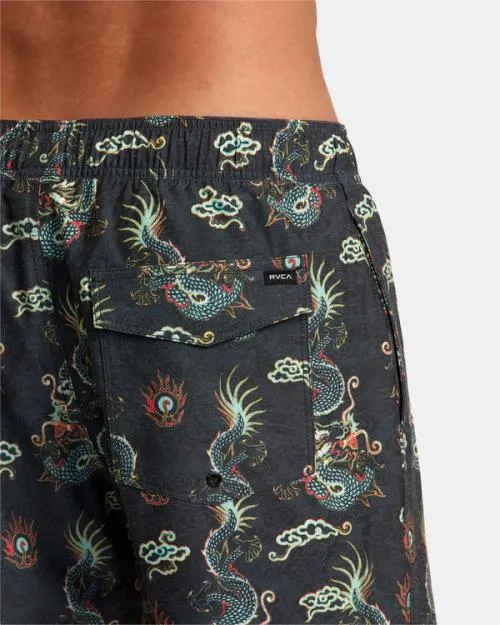 Rvca Atlas Elastic Waist Boardshorts 17034 Multi Men Boardshorts