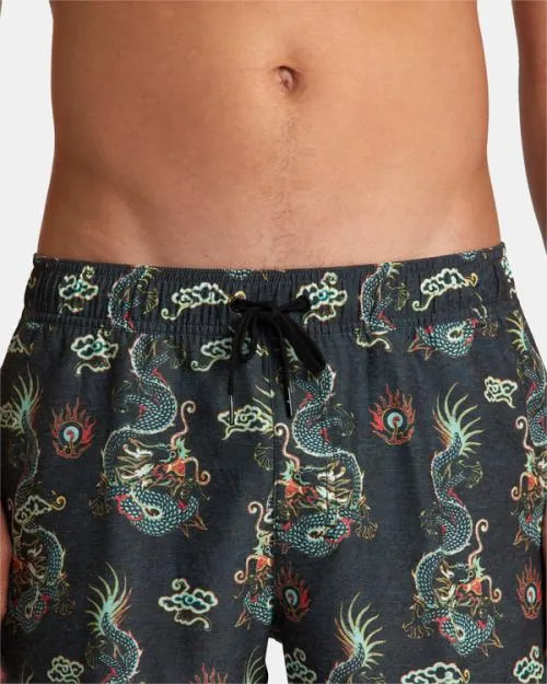 Rvca Atlas Elastic Waist Boardshorts 17034 Multi Men Boardshorts