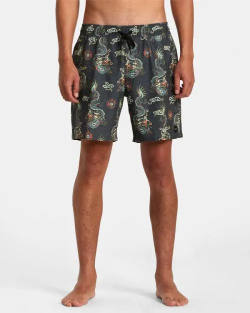 Rvca Atlas Elastic Waist Boardshorts 17034 Multi Men Boardshorts