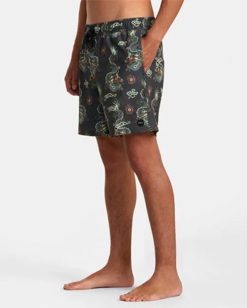 Rvca Atlas Elastic Waist Boardshorts 17034 Multi Men Boardshorts