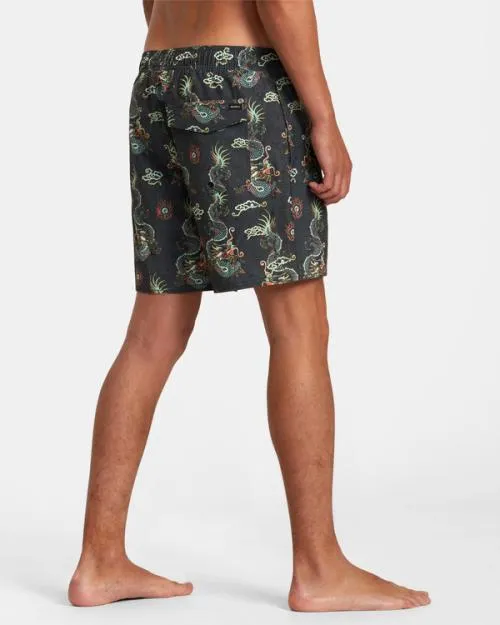 Rvca Atlas Elastic Waist Boardshorts 17034 Multi Men Boardshorts