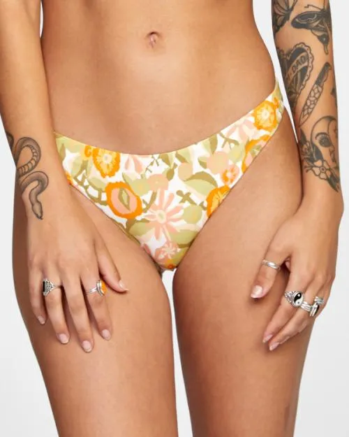Rvca Avant Gardner Bikini Bottoms White Women Bikini Bottoms
