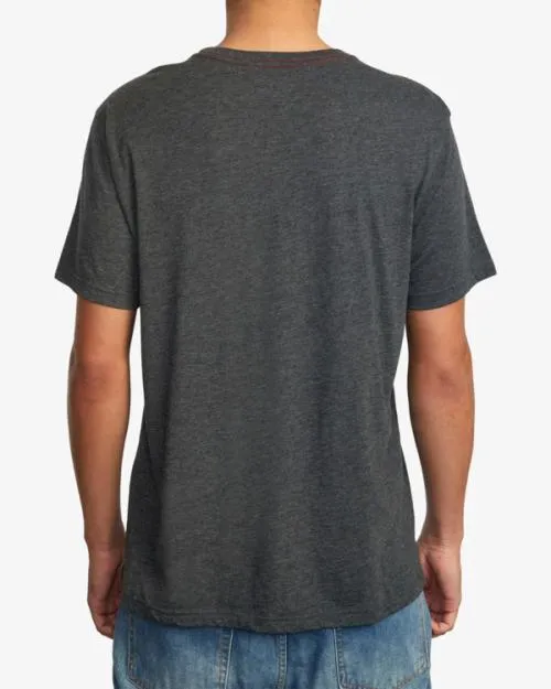 Rvca Big Tee Blackwhite Men Short Sleeves