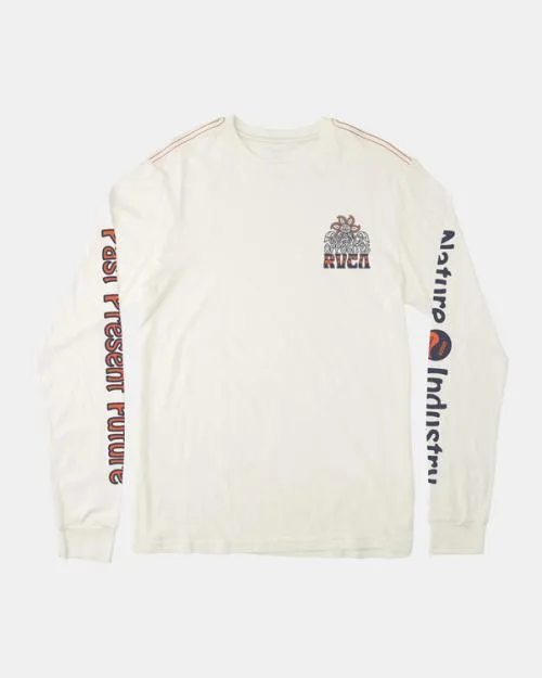 Rvca Boy039s Positive Growth Long Sleeve TShirt Antique White Boys Tees and Tanks