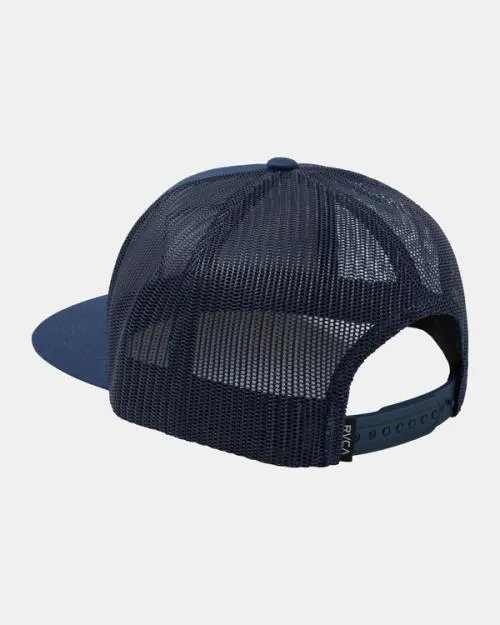 Rvca Boy039s VA All The Way Printed Trucker Hat Navy Blue Boys Hats and Beanies