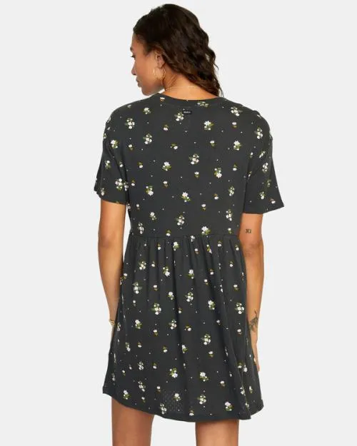 Rvca City Vibes Mini Dress Black Women Dresses and Rompers