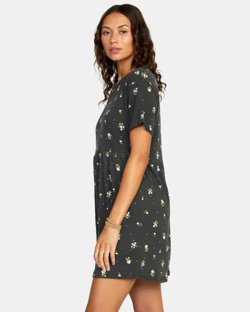 Rvca City Vibes Mini Dress Black Women Dresses and Rompers