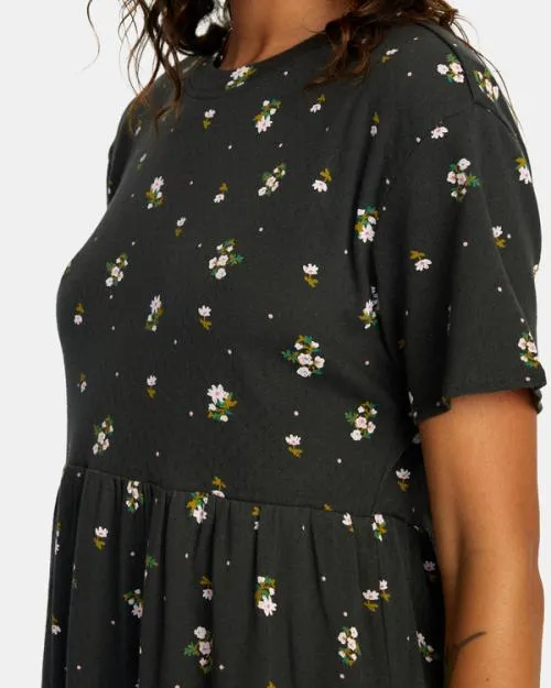 Rvca City Vibes Mini Dress Black Women Dresses and Rompers