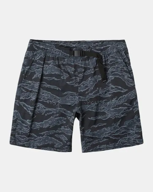 Rvca Civic Hybrid Boardshorts Black Camo Men Shorts and Hybrids