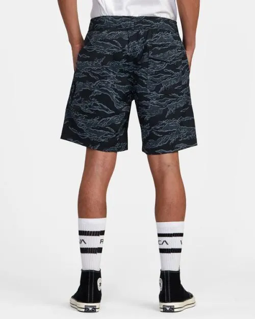 Rvca Civic Hybrid Boardshorts Black Camo Men Shorts and Hybrids