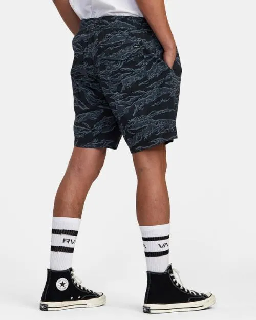 Rvca Civic Hybrid Boardshorts Black Camo Men Shorts and Hybrids