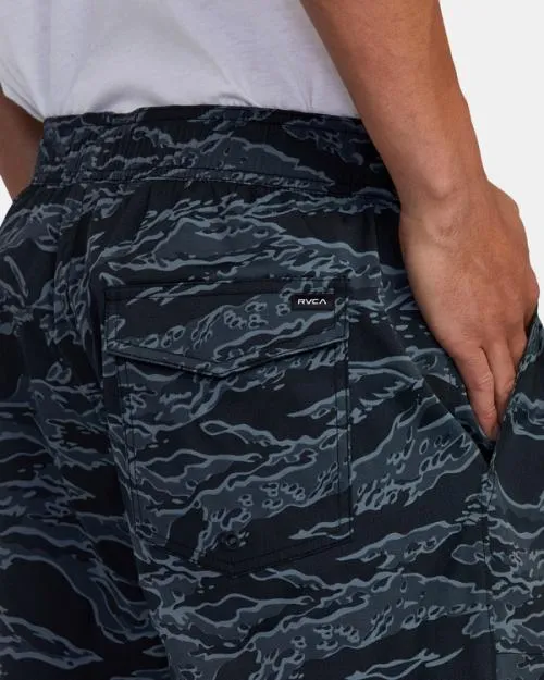 Rvca Civic Hybrid Boardshorts Black Camo Men Shorts and Hybrids