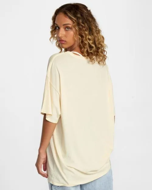 Rvca Colin Sussingham Float Tee Cream Women Tees and Tanks