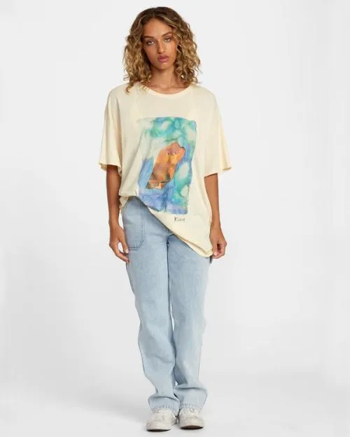 Rvca Colin Sussingham Float Tee Cream Women Tees and Tanks