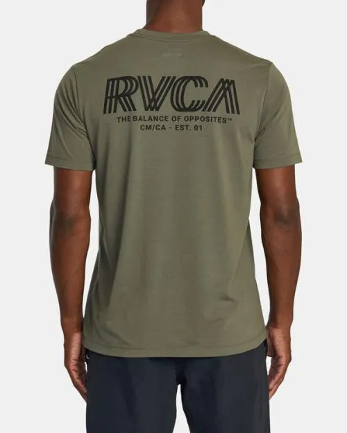 Rvca Copy TShirt Olive SportMen Short Sleeves