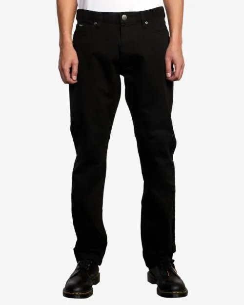 Rvca Daggers Twill Slim Fit Pants Black Men Pants