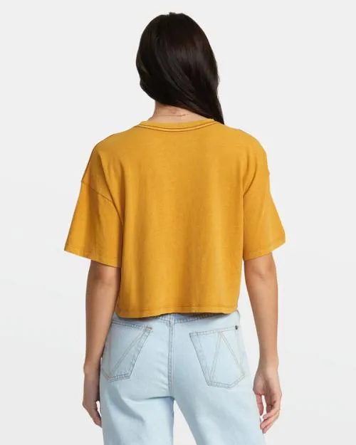 Rvca Dial Up TShirt Bronze Women Tees and Tanks