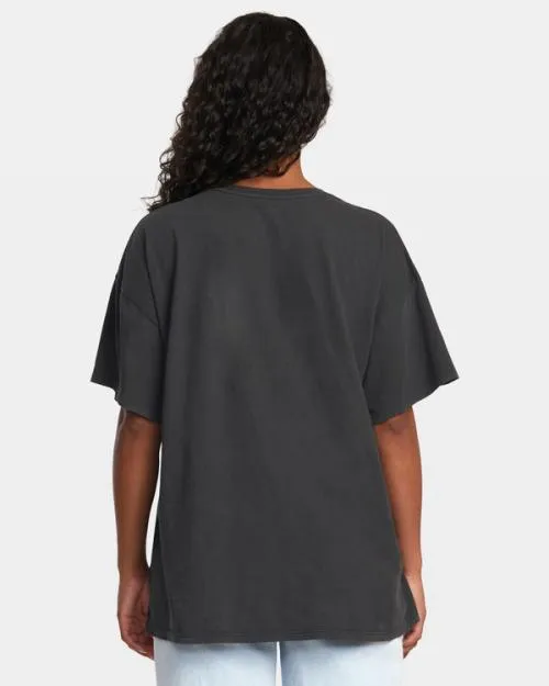 Rvca Embrace Change TShirt Washed Black Women Tees and Tanks