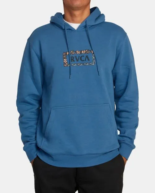 Rvca Food Chain Hoodie Cool Blue Men Hoodies and Sweatshirts