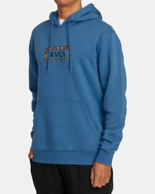 Rvca Food Chain Hoodie Cool Blue Men Hoodies and Sweatshirts