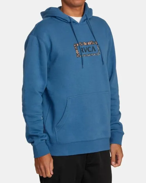 Rvca Food Chain Hoodie Cool Blue Men Hoodies and Sweatshirts